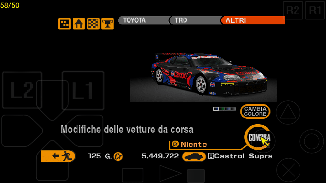 Toyota Castrol Supra GT '96 Black with Red and Blue Stripe