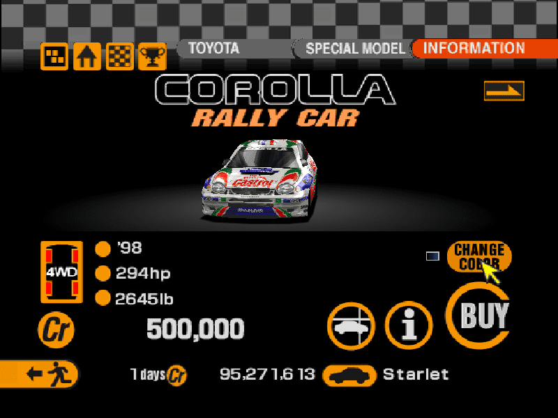 Toyota Corolla Rally Car