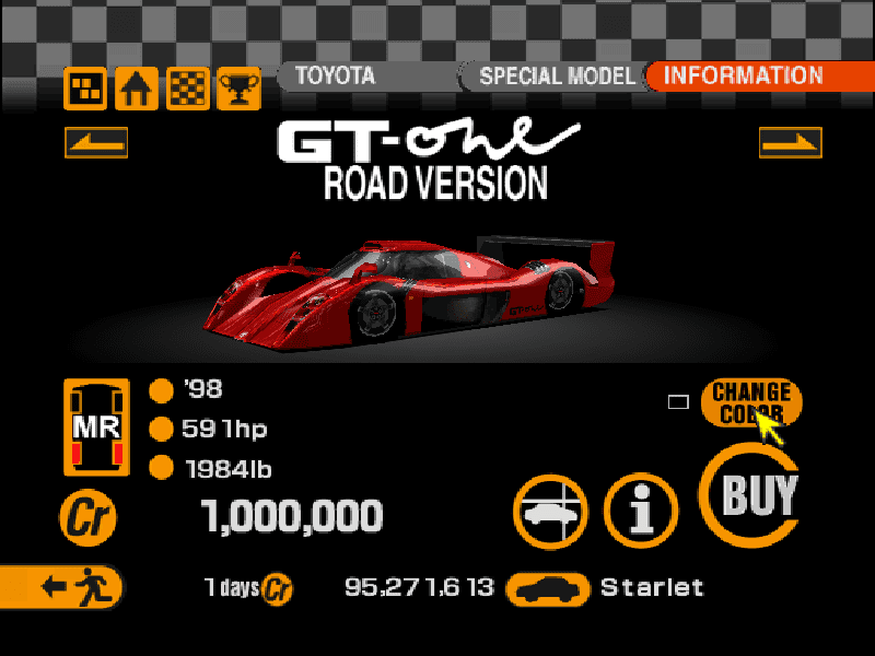 Toyota GT-ONE Road Car