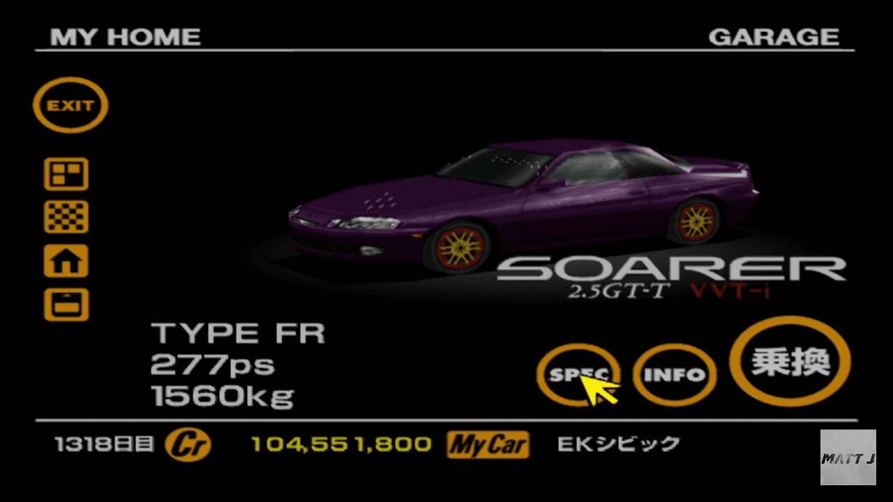 Toyota Soarer 2.5GT-T VVT-i purple