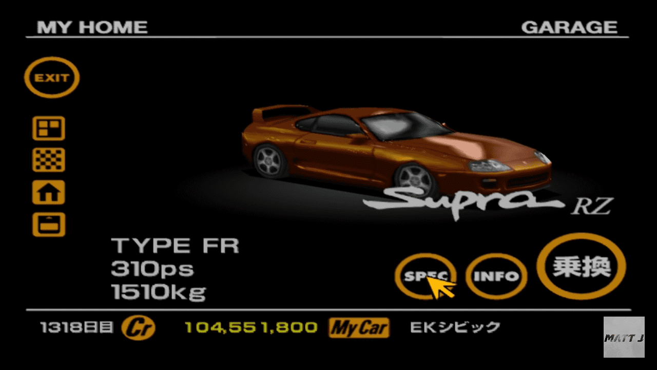 Toyota Supra RZ orange