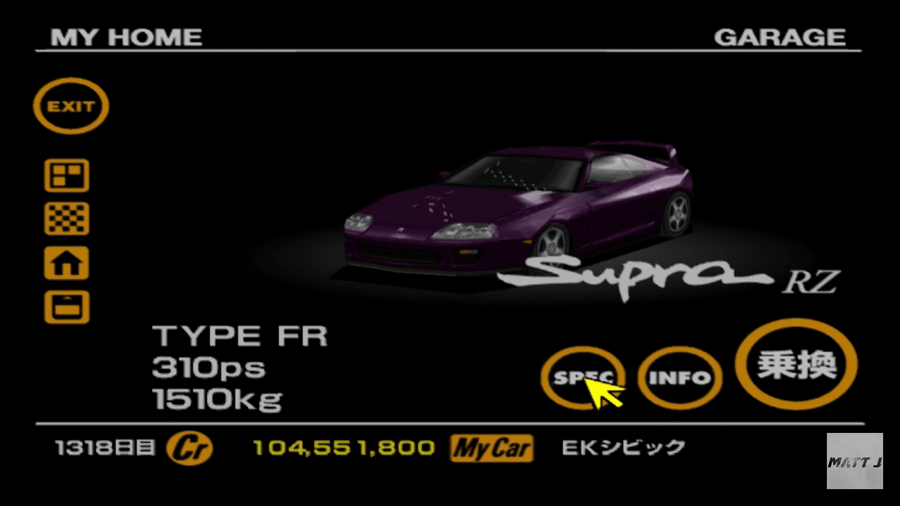 Toyota Supra RZ purple