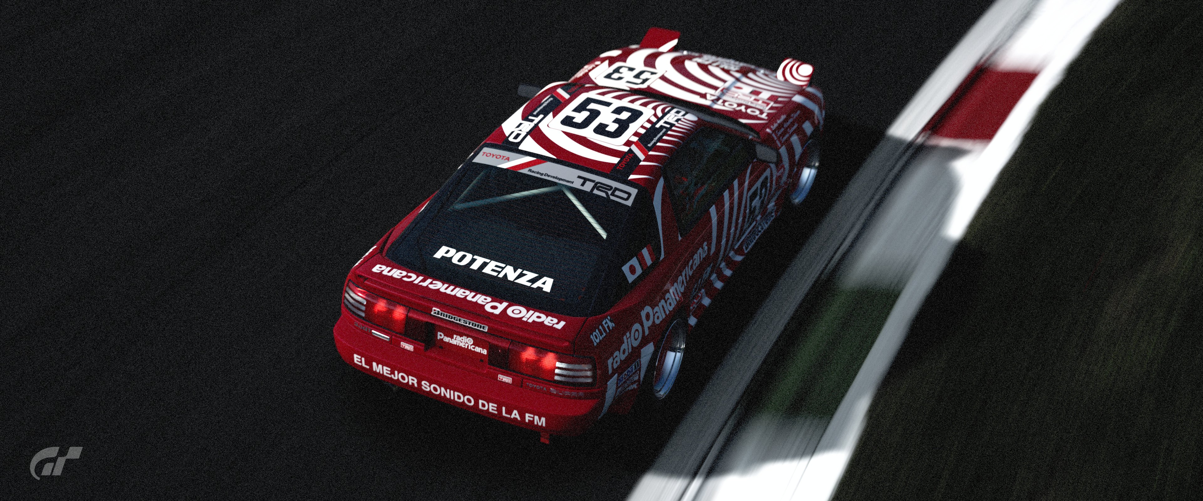 Toyota Team Radio Panamericana #53 MA70 Supra Race Car '87