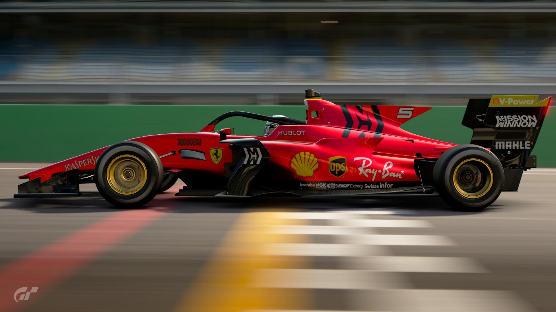 Vettel Retro Ferrari Monza