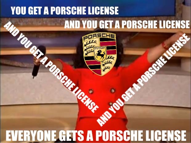 When Porsche Realises They're In Control Of Their License