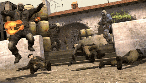 When you managed to sweep the whole Terrorist team.. (GIF)