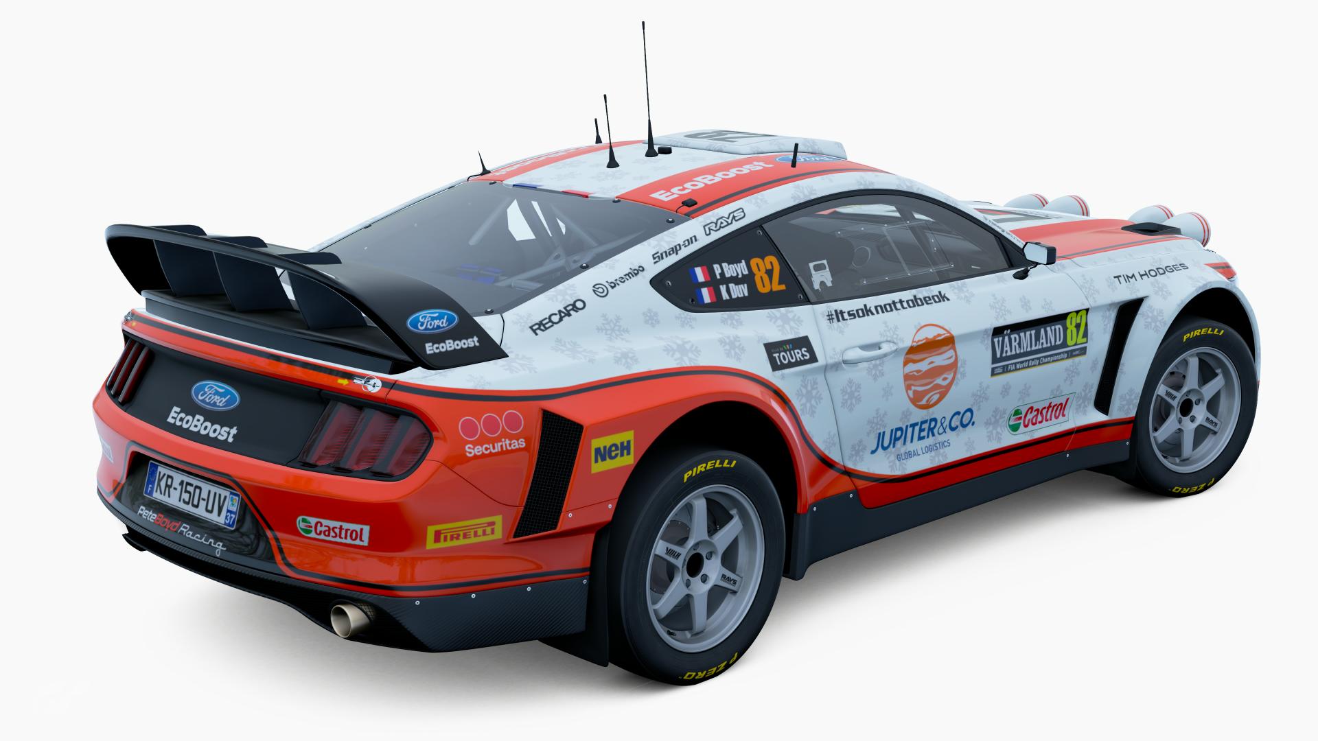 WRC Mustang Snowflake edition for Rally of Sweden