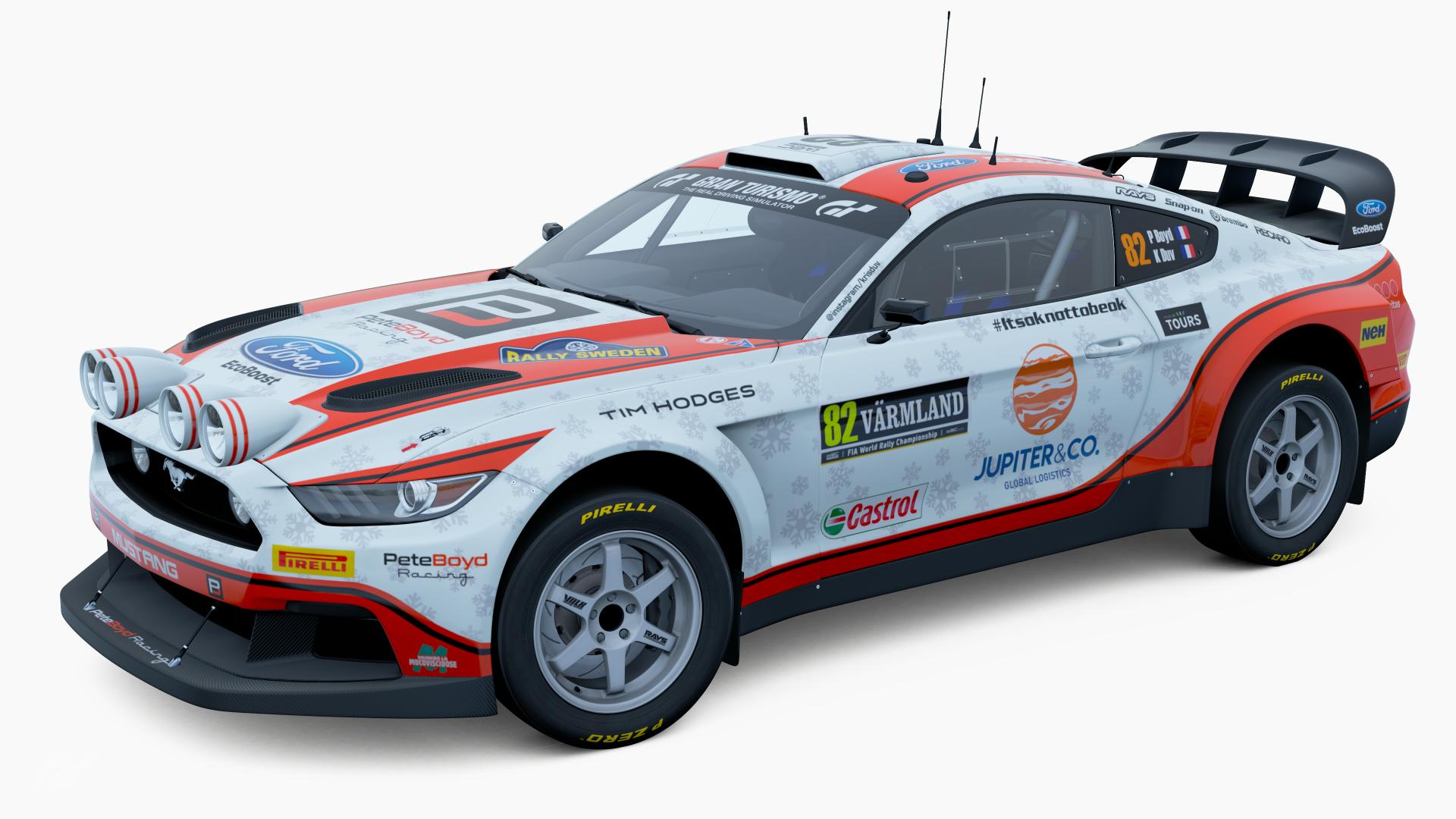 WRC Mustang Snowflake edition for Rally of Sweden