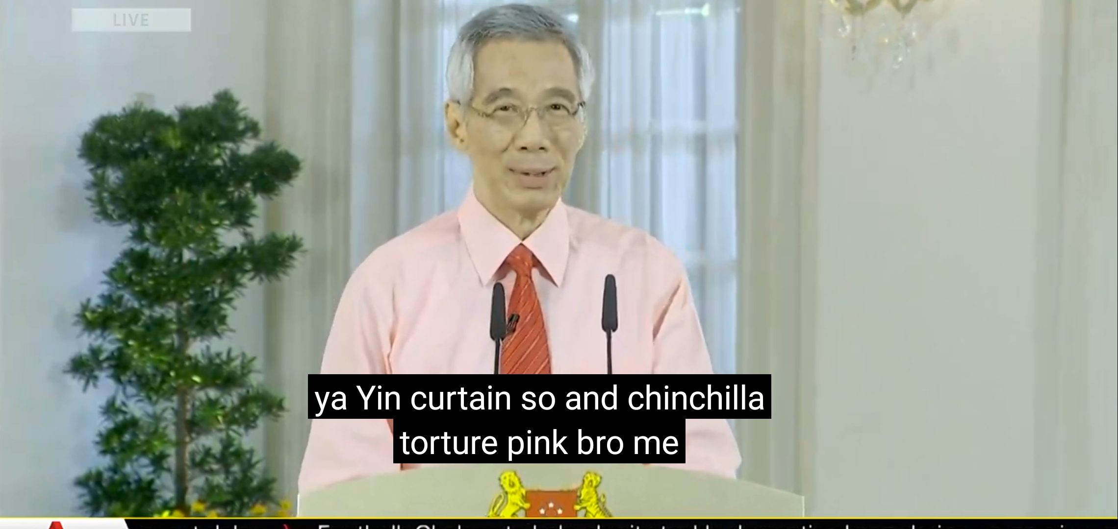 YouTube's autogenerated English captions translated his Malay as this