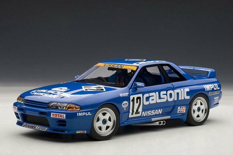 1:18 NISSAN SKYLINE GT-R (R32) GROUP A #12 CALSONIC 1990 blue