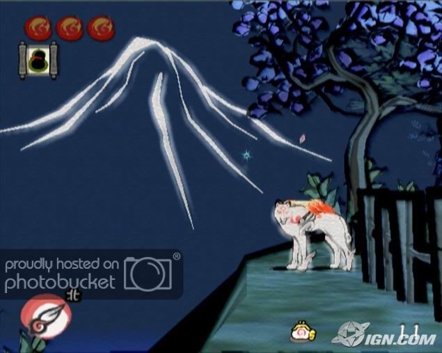 Okami Japanese Ink - Beautiful Spirit Wolf - Video Game - Okami