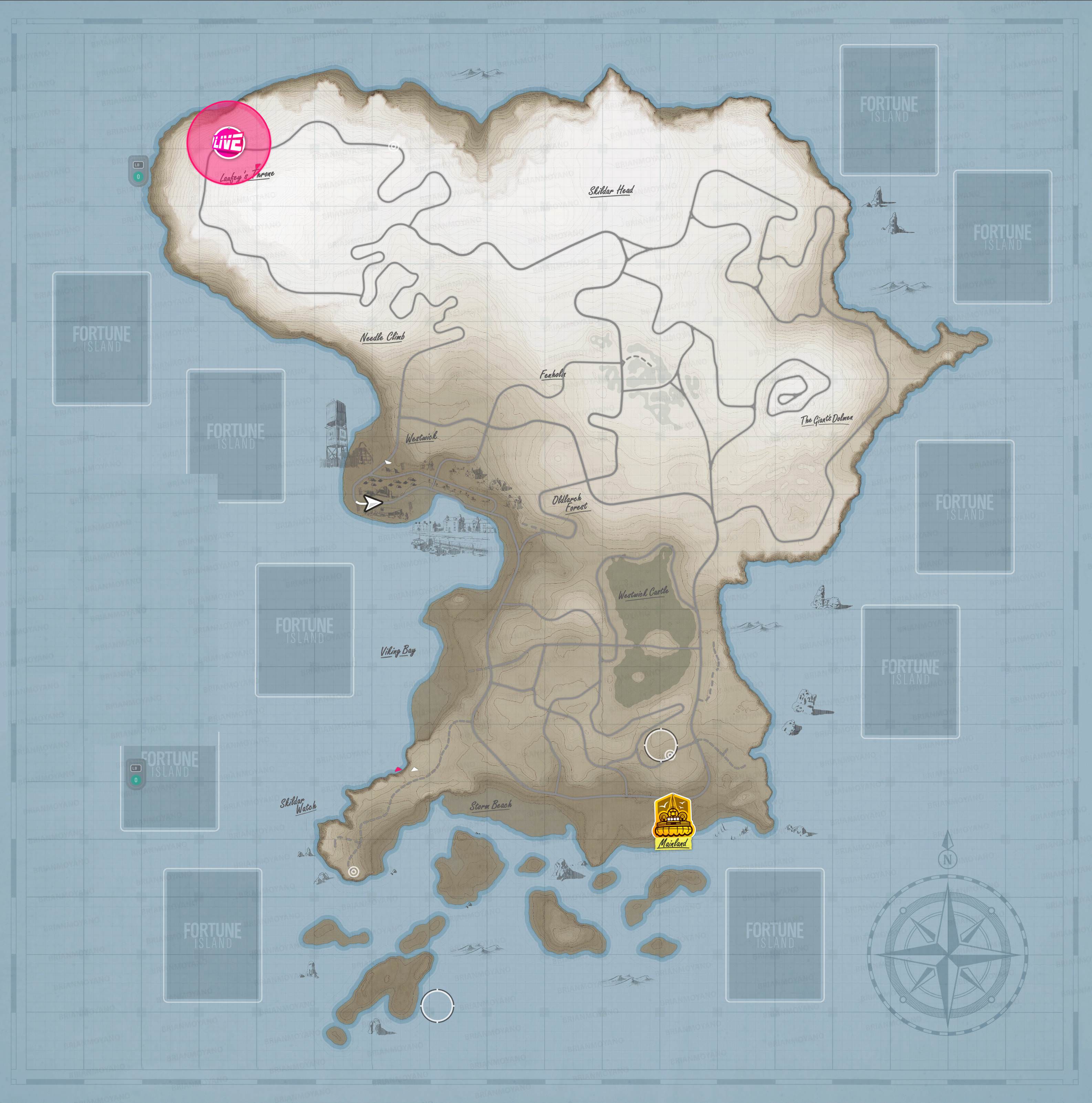 Forza horizon 4 fortune island сокровища карта