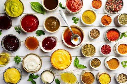 set-of-different-dip-sauces-picture-id1297420372