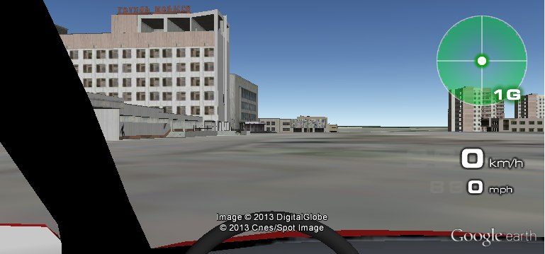 3D Driving Simulator on Google Earth!