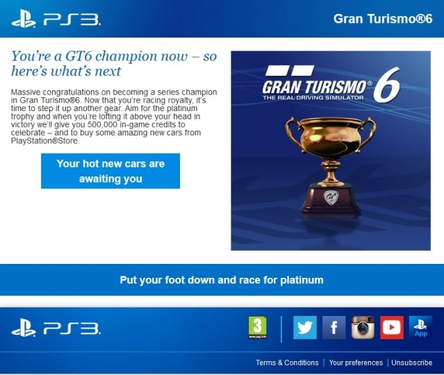 Strange GT6 email from "Playstation"