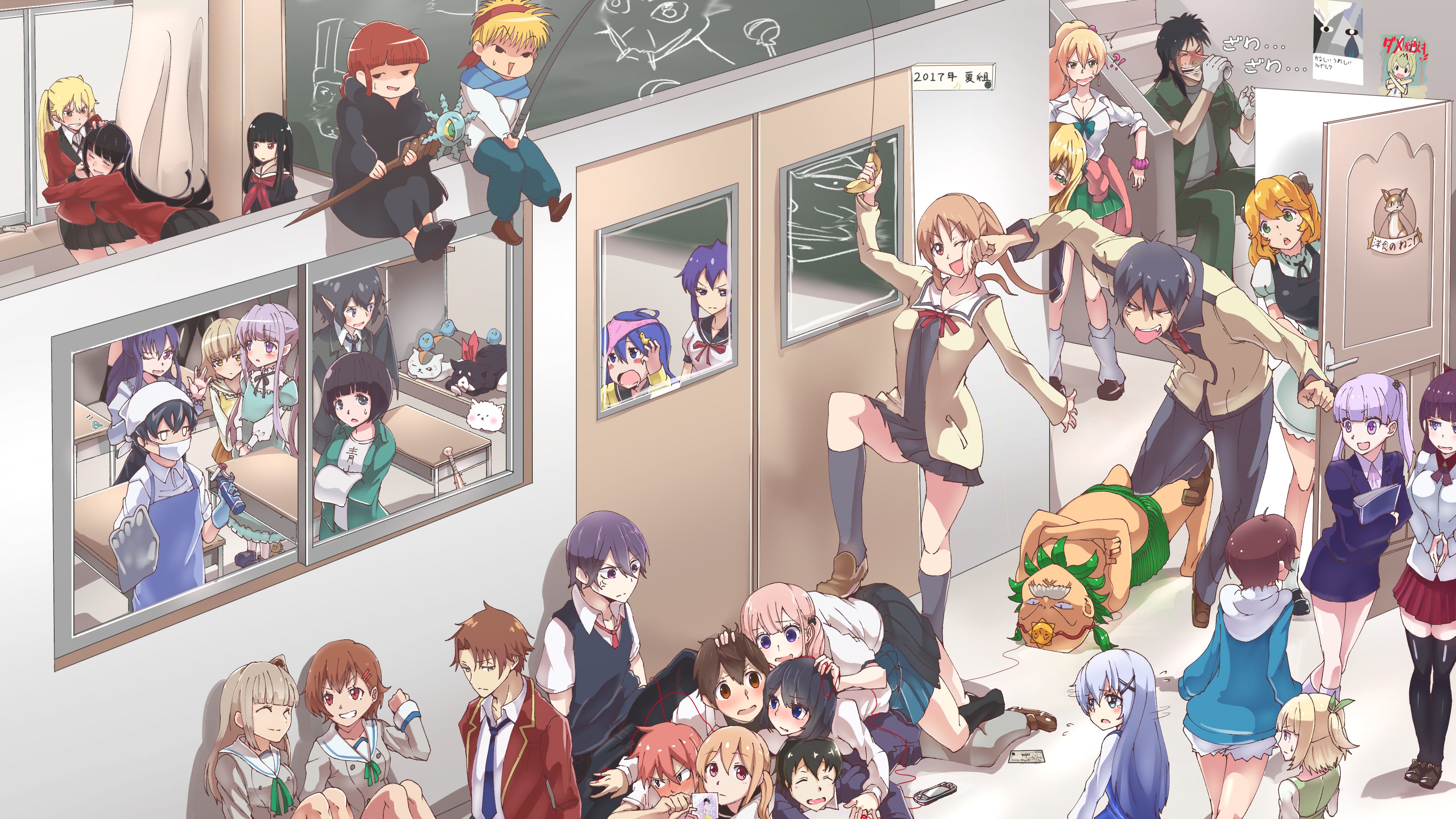 __akutsu_akuru_ayanokouji_kiyotaka_hanabatake_yoshiko_iijima_yun_itou_kaiji_and_others_aho_girl_gamers_gochuumon_wa_usagi_desu_ka_hajimete_no_gal_kaiji_and_others_drawn_by_bk209__e87bd455e231fbfdf3892514a06ca8f2.jpg