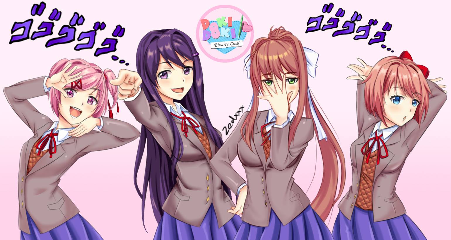 __monika_natsuki_sayori_and_yuri_doki_doki_literature_club_and_jojo_no_kimyou_na_bouken_drawn_by_zedxxx__08dd34c0bd0593adf2714d346ee6fba1.jpg