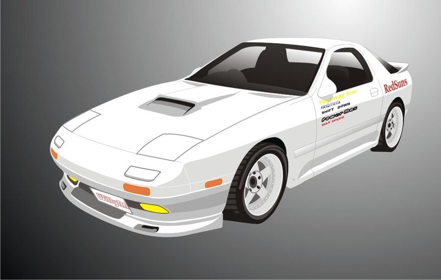 Initial sans. Mazda RX-7 initial fc3s. Rx7 fc3s initial d. Mazda rx7 fc3s initial d. Mazda rx7 fc3s Red Suns.