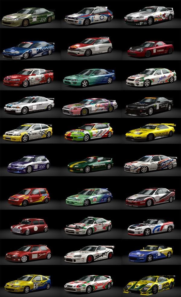 Gran Turismo 2: Race Cars Never Seen Again