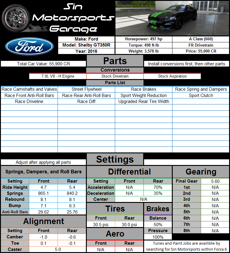 Ford+Shelby+GT350R+2016+Tuning+Sheet