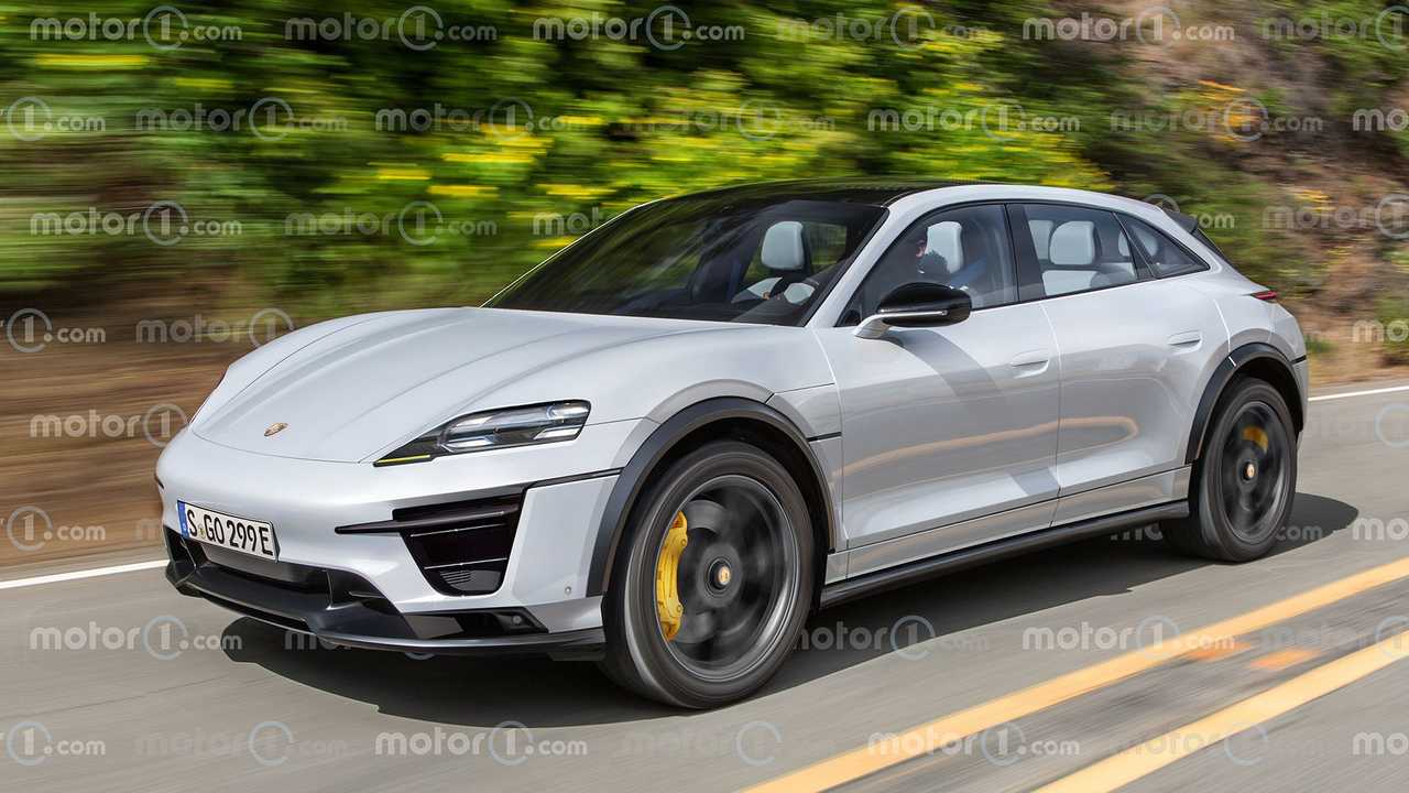 Porsche 7-seater electric SUV, the rendering of Motor1.com