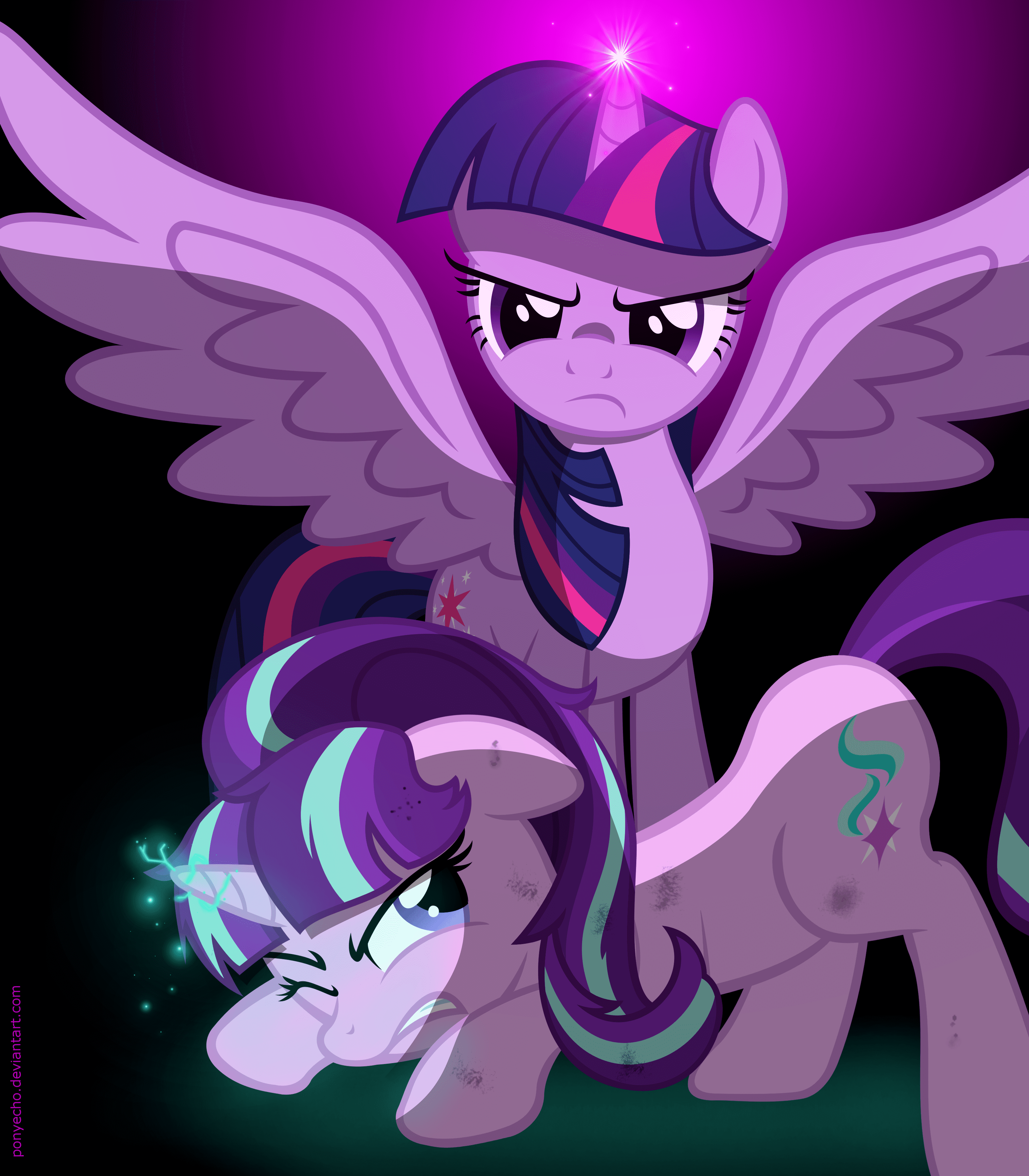 957262__safe_twilight+sparkle_princess+twilight_magic_starlight+glimmer_good+end_artist-colon-ponyecho.png