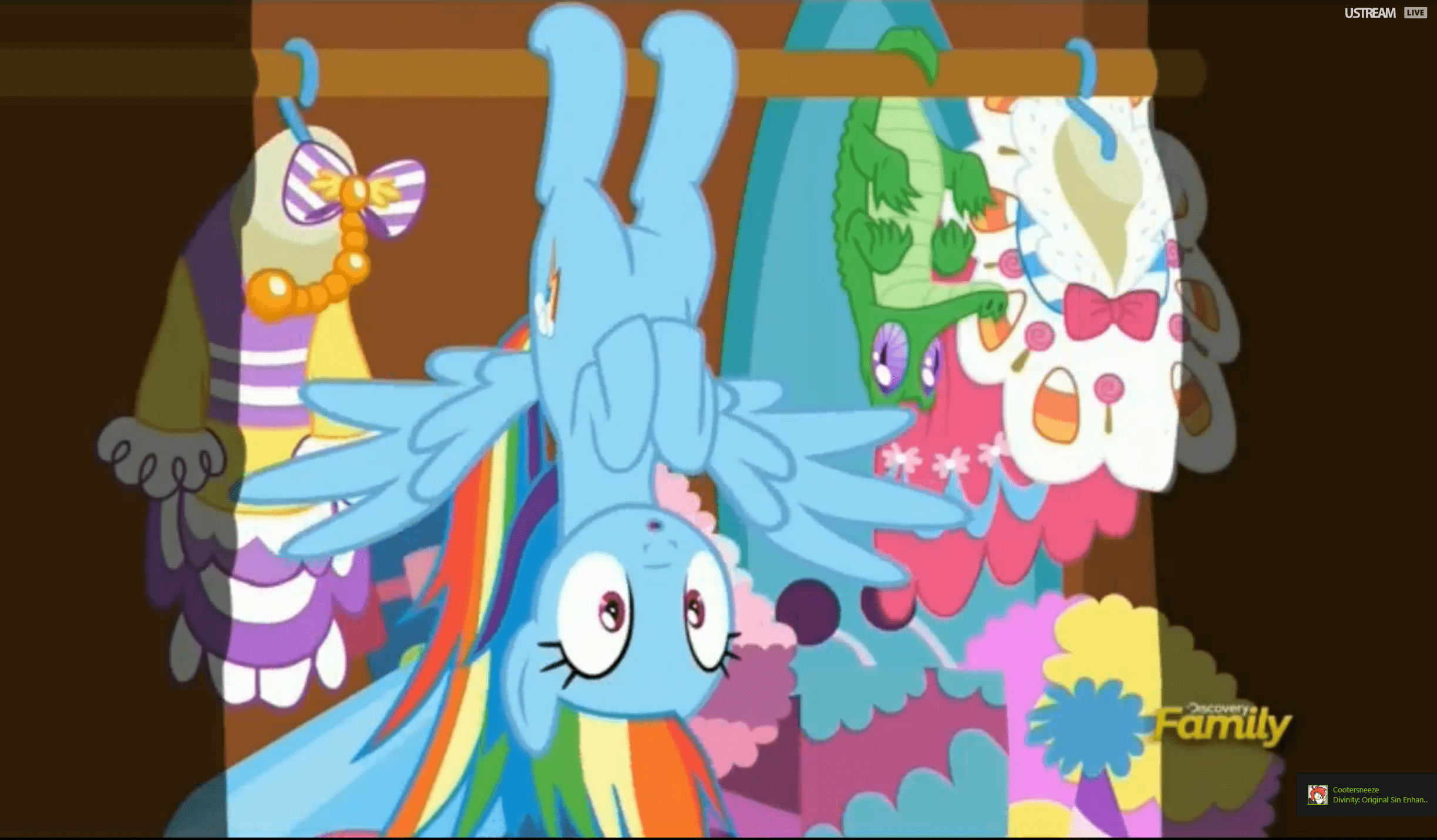 1224124__safe_rainbow+dash_clothes_screencap_dress_gummy_gala+dress_upside+down_spoiler-colon-s06e15_28+pranks+later.png