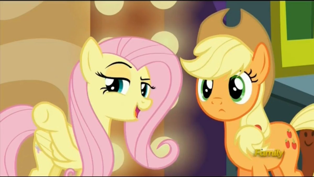 1251327__safe_fluttershy_applejack_screencap_lidded+eyes_spoiler-colon-s06e20_viva+las+pegasus.jpeg