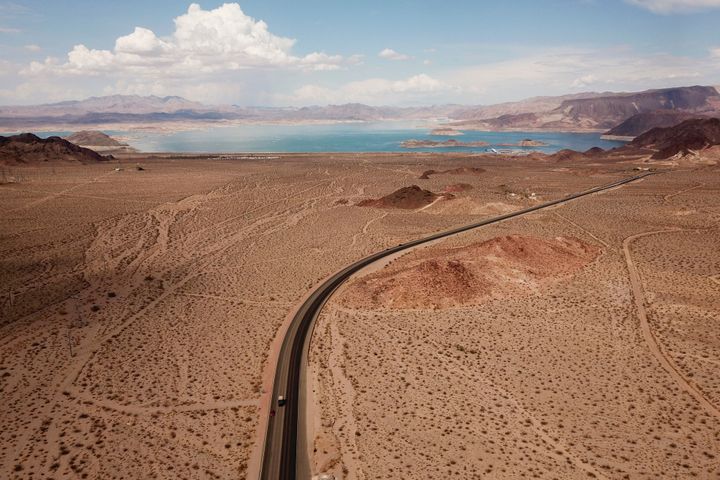 Lake Mead, which makes up part of the Arizona-Nevada border, has extremely low water levels due to drought.