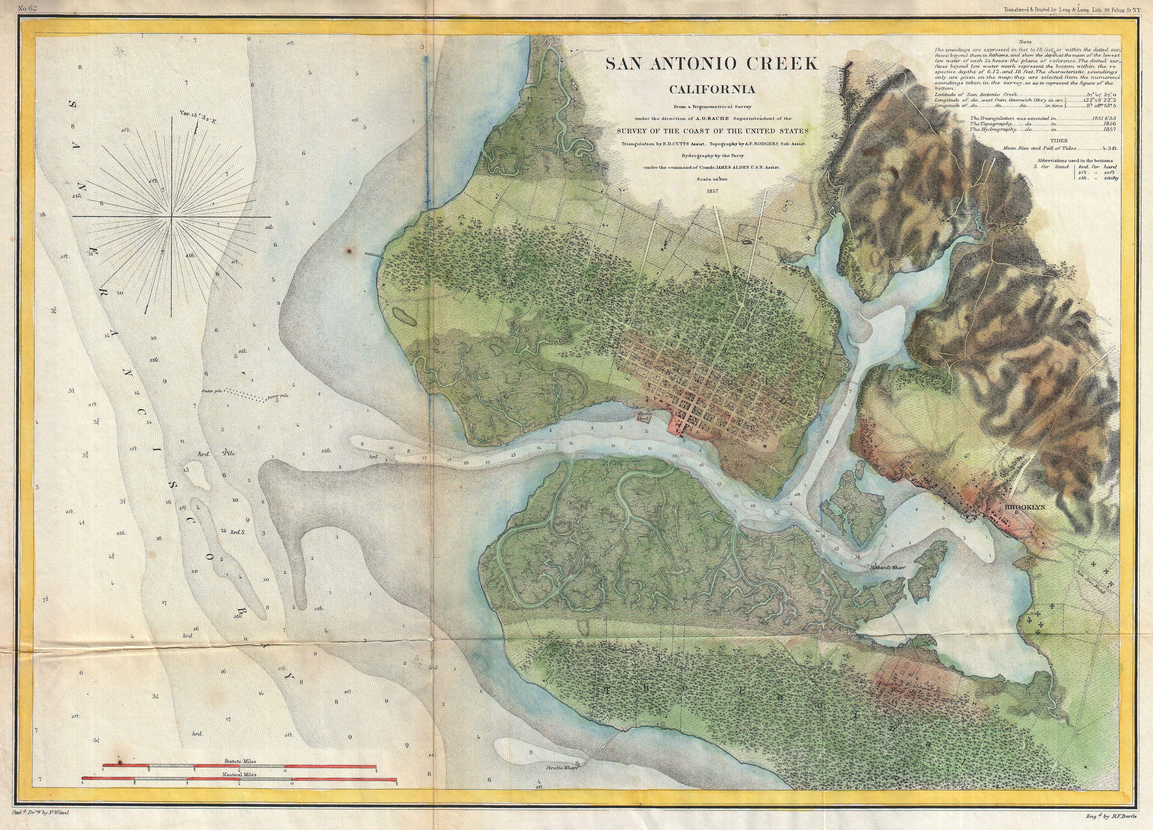 1857_U.S._Coast_Survey_Map_of_San_Antonio_Creek_and_Oakland,_California_(near_San_Francisco)_-_Geographicus_-_SanAntonioCreek-uscs-1857.jpg