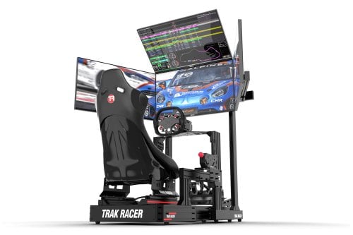 Freestanding Quad (4) Monitor Stand – Up to 45" Displays for Sim Racing, Flight Simulation & Truck Simulators