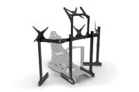 Freestanding Quad (4) Monitor Stand with Extra Leg Supports – Up to 55" Displays for Sim Racing, Flight Simulation & Truck Simulators, view 5