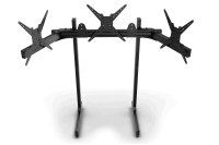 Freestanding Triple (3) Monitor Stand - Up to 45" Displays for Sim Racing, Flight Simulation & Truck Simulators, view 2