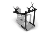 Freestanding Triple (3) Monitor Stand - Up to 45" Displays for Sim Racing, Flight Simulation & Truck Simulators, view 6