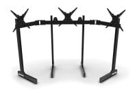 Freestanding Triple (3) Monitor Stand with Extra Leg Supports - Up to 55" Displays for Sim Racing, Flight Simulation & Truck Simulators, view 3