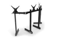 Freestanding Triple (3) Monitor Stand with Extra Leg Supports - Up to 55" Displays for Sim Racing, Flight Simulation & Truck Simulators, view 4