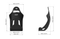 HCF Hybrid Formula Pro Racing Bucket Seat - Full Dry Carbon Fiber (Seat Only), view 5