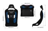 HSX Hybrid Formula Pro Racing Bucket Seat - BWT Alpine Formula One™ Team Edition (Seat Only), view 7