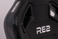 RE2 Dual-Lock Reclining Sim Racing Seat - Black Diamond-Stitched Leather-Style (Seat Only), view 7