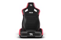 RE2 Dual-Lock Reclining Sim Racing Seat - Black/Red Leather-Style (Seat Only), view 3