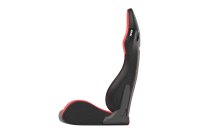 RE2 Dual-Lock Reclining Sim Racing Seat - Black/Red Leather-Style (Seat Only), view 4