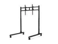 Round Tube Freestanding Single Monitor Stand