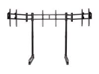 Round Tube Freestanding Triple Monitor Stand, view 2