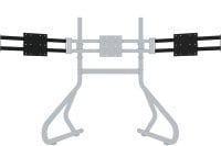 Side Arms for Triple Monitor Stands - Suitable for 2 x 30" to 45" Monitors, view 3