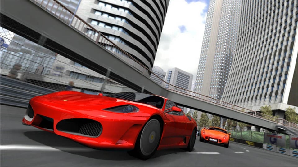 Race car driving road online platform video game Vector Image