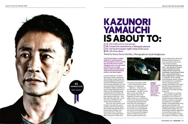 Kazunori Yamauchi in Esquire Mag’s “Man at the Top 2010” – GTPlanet