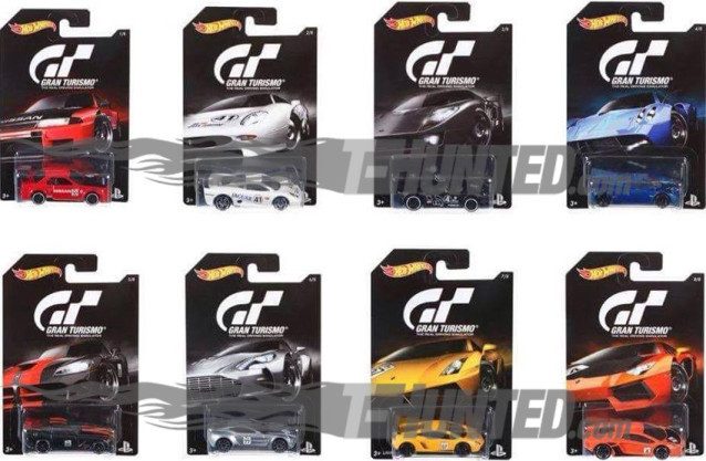  Hot Wheels 2016 Gran Turismo Bundle Set of 8 Die-Cast Vehicles,  1:64 Scale : Toys & Games