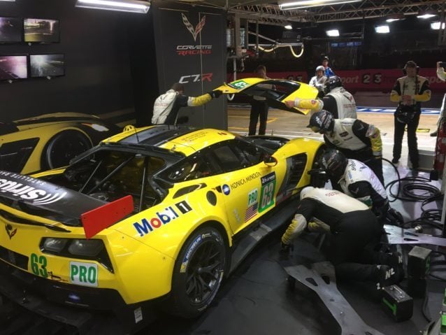 Pit work on #63 Corvette.