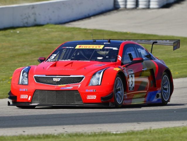 Bowmanville, Ontario - May 19, 2016: The g teams take to the track on Pirelli tires during the Pirelli World Challenge at Canadian Tire Motorsport Park Presented by Audi at the Canadian Tire Motorsport Park in Bowmanville, Ontario.