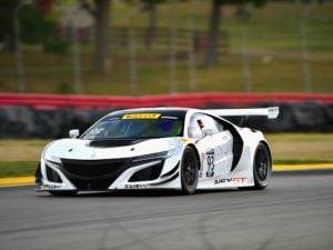 Lexington, OH - Jul 28, 2016: The Pirelli World Challenge racers take to the track on Pirelli tires during the Mid-Ohio Sports Car Course presented by Honda Racing at the Mid-Ohio in Lexington, OH.